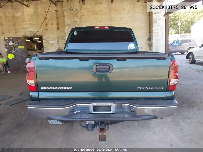 2005 Chevrolet Silverado K1500 VIN: 2GCEK13T751281995 Lot: 40309096