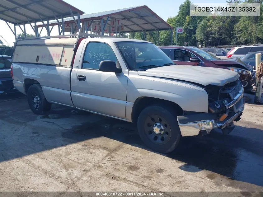 2005 Chevrolet Silverado 1500 Work Truck VIN: 1GCEC14X45Z135382 Lot: 40310722