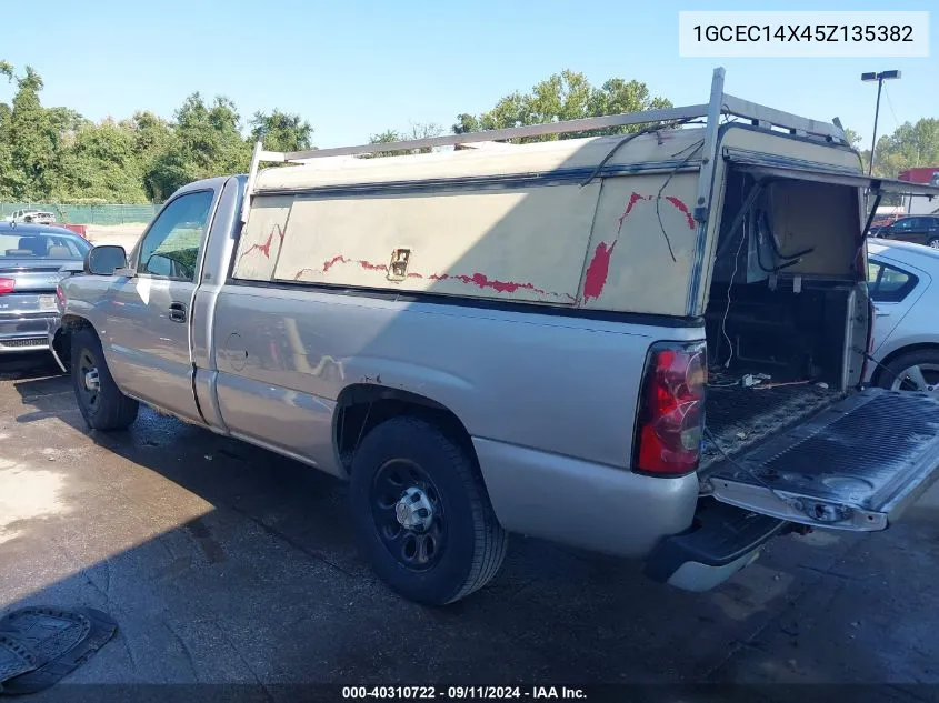 2005 Chevrolet Silverado 1500 Work Truck VIN: 1GCEC14X45Z135382 Lot: 40310722