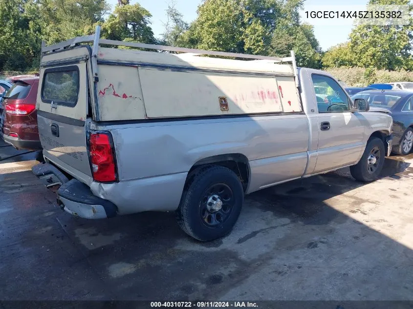 2005 Chevrolet Silverado 1500 Work Truck VIN: 1GCEC14X45Z135382 Lot: 40310722