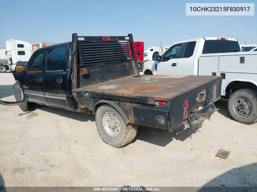 2005 Chevrolet Silverado 2500Hd K2500 Heavy Duty VIN: 1GCHK23215F830917 Lot: 40333441