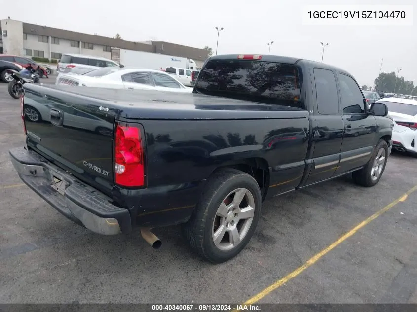 2005 Chevrolet Silverado C1500 VIN: 1GCEC19V15Z104470 Lot: 40340067