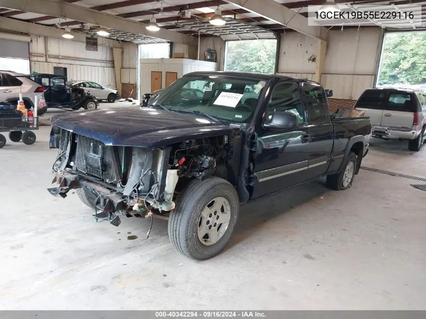 2005 Chevrolet Silverado 1500 Z71 VIN: 1GCEK19B55E229116 Lot: 40342294