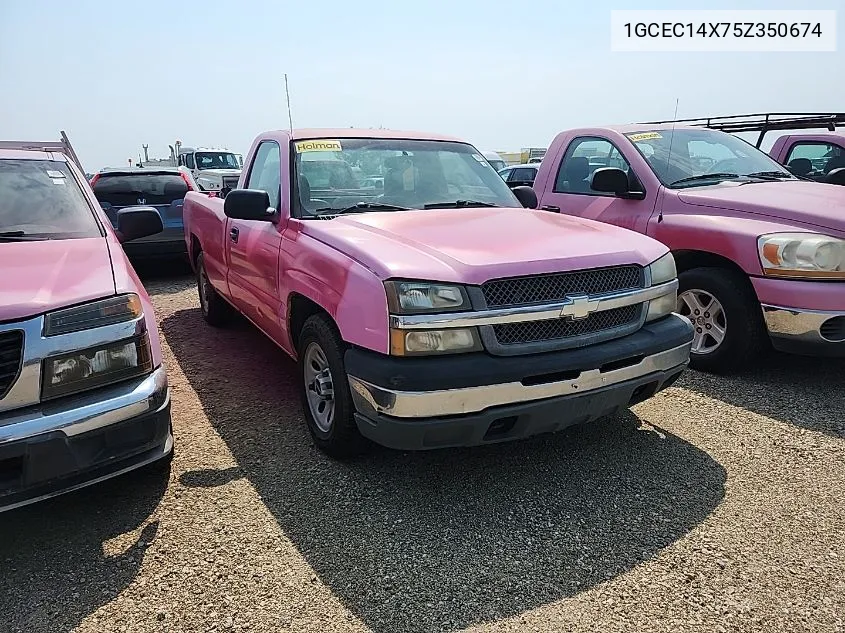 2005 Chevrolet Silverado 1500 Work Truck VIN: 1GCEC14X75Z350674 Lot: 40344243