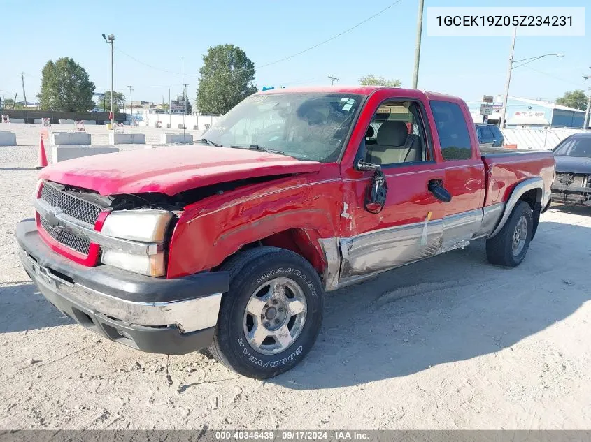 2005 Chevrolet Silverado 1500 Z71 VIN: 1GCEK19Z05Z234231 Lot: 40346439