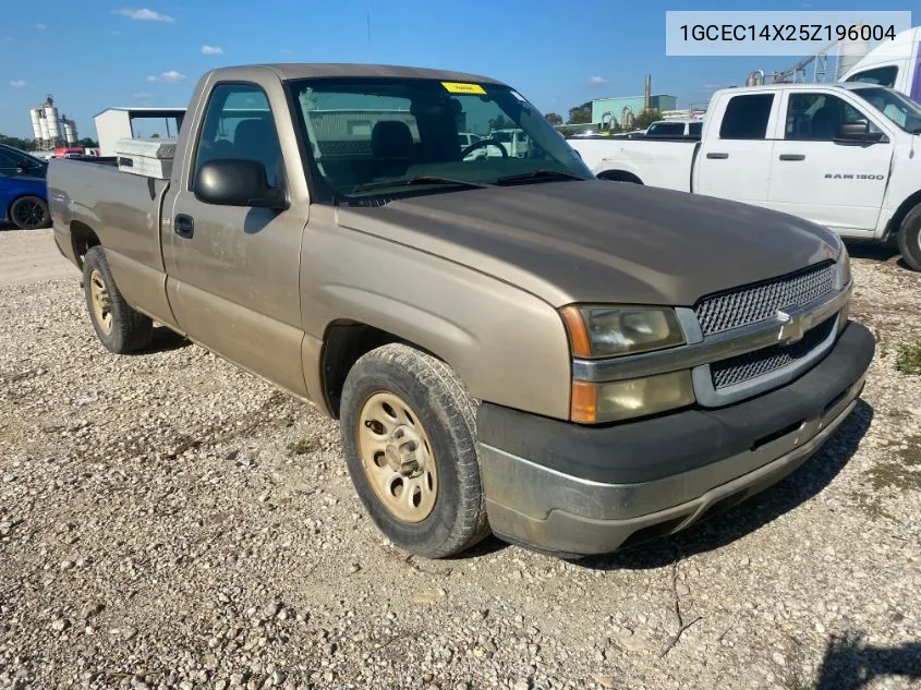 2005 Chevrolet Silverado C1500 VIN: 1GCEC14X25Z196004 Lot: 40351527