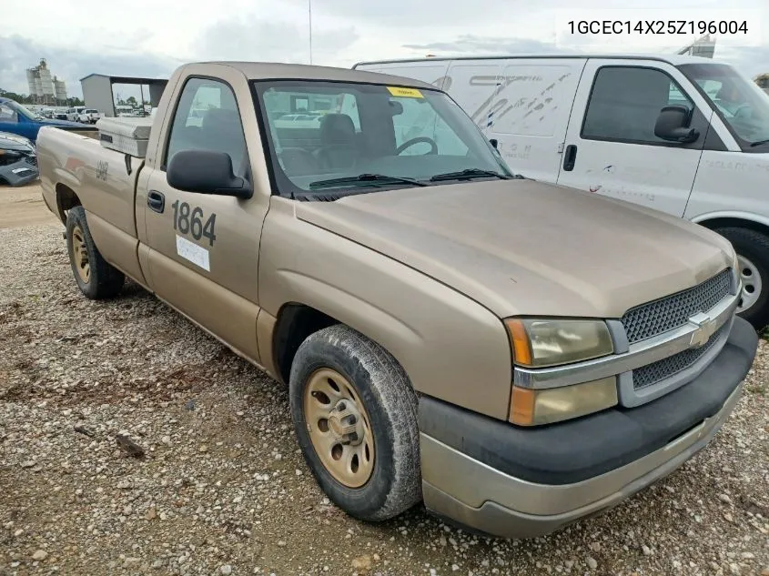 2005 Chevrolet Silverado C1500 VIN: 1GCEC14X25Z196004 Lot: 40351527