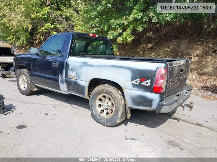 2005 Chevrolet Silverado 1500 Work Truck VIN: 1GCEK14V05Z301639 Lot: 40362047