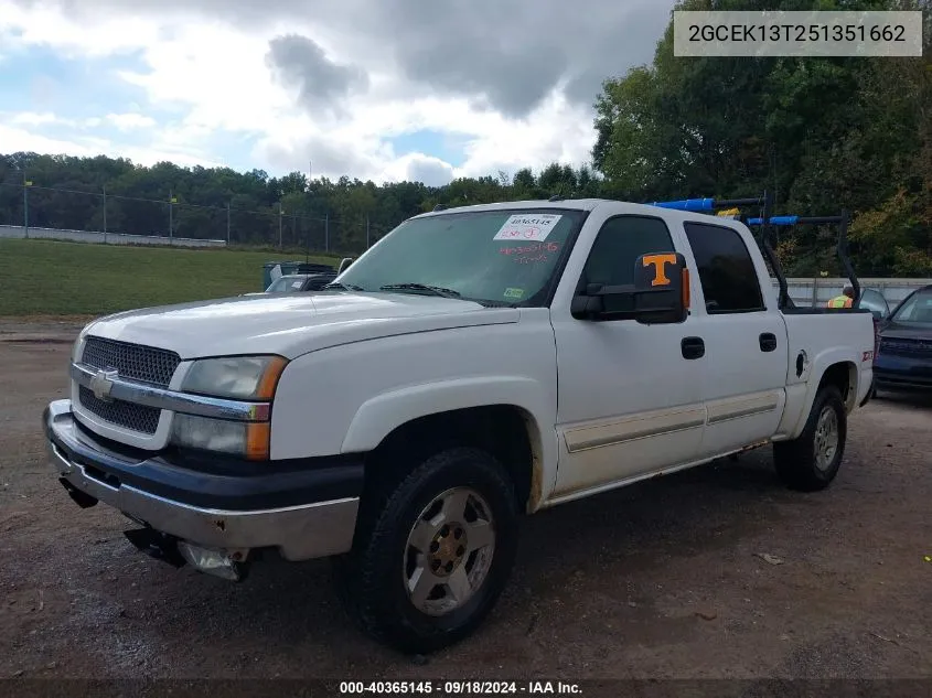 2005 Chevrolet Silverado 1500 Z71 VIN: 2GCEK13T251351662 Lot: 40365145