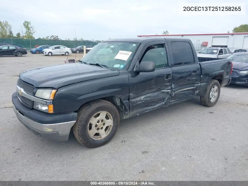 2005 Chevrolet Silverado 1500 Ls VIN: 2GCEC13T251258265 Lot: 40366805