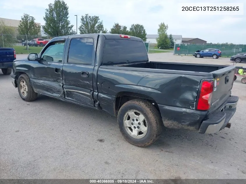 2005 Chevrolet Silverado 1500 Ls VIN: 2GCEC13T251258265 Lot: 40366805