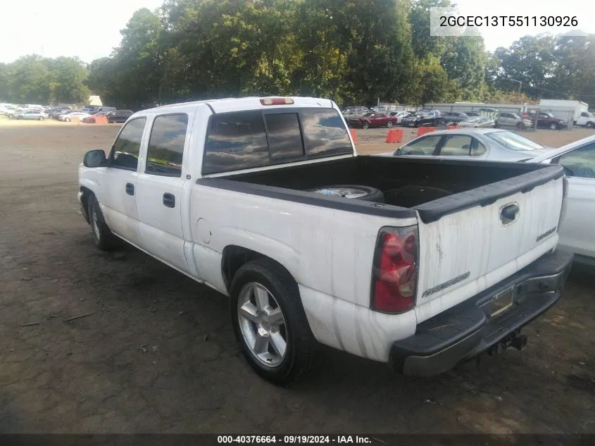 2005 Chevrolet Silverado 1500 Ls VIN: 2GCEC13T551130926 Lot: 40376664