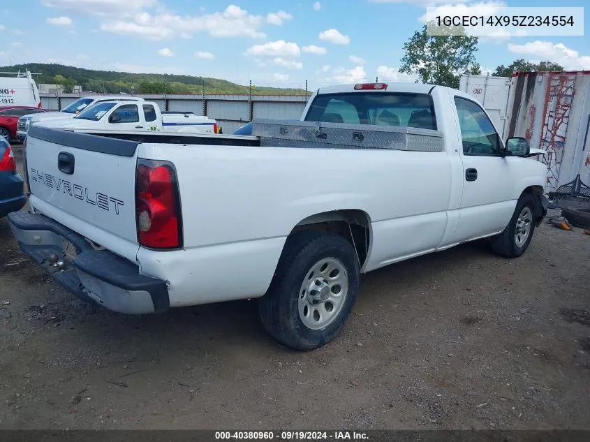 2005 Chevrolet Silverado 1500 Work Truck VIN: 1GCEC14X95Z234554 Lot: 40380960