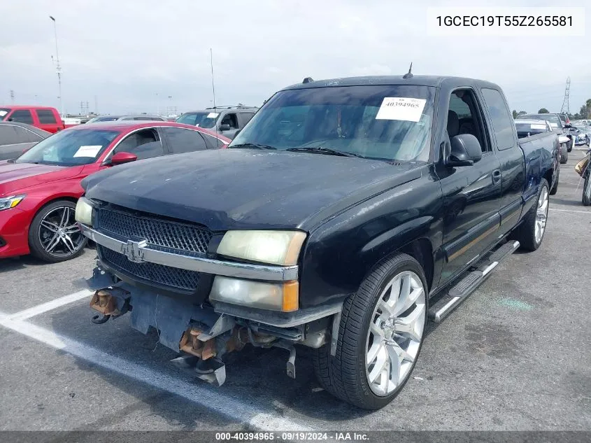 2005 Chevrolet Silverado 1500 Ls VIN: 1GCEC19T55Z265581 Lot: 40394965