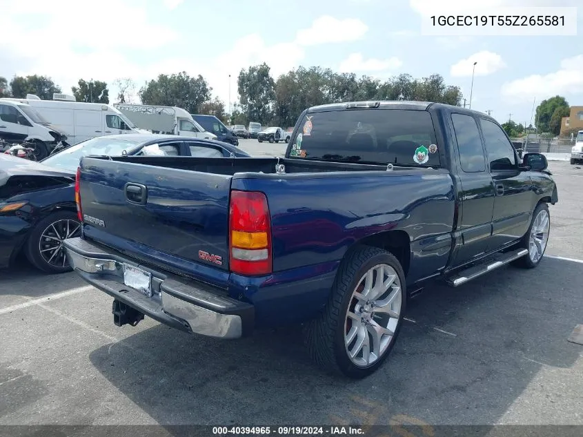 2005 Chevrolet Silverado 1500 Ls VIN: 1GCEC19T55Z265581 Lot: 40394965