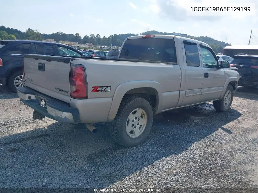 2005 Chevrolet Silverado 1500 Z71 VIN: 1GCEK19B65E129199 Lot: 40410780