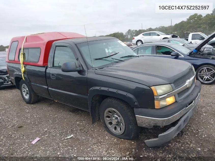 2005 Chevrolet Silverado C1500 VIN: 1GCEC14X75Z252597 Lot: 40413916