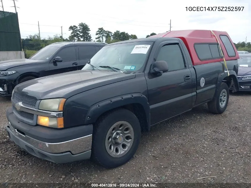 2005 Chevrolet Silverado C1500 VIN: 1GCEC14X75Z252597 Lot: 40413916