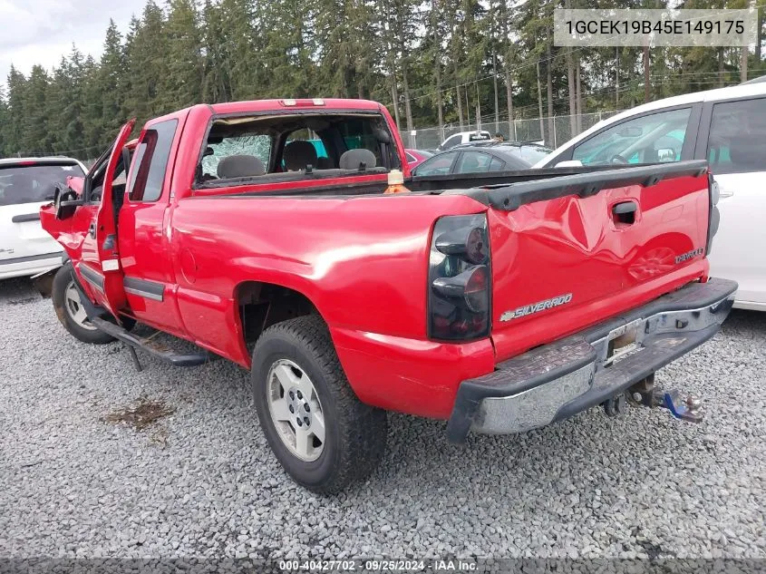 2005 Chevrolet Silverado 1500 Ls VIN: 1GCEK19B45E149175 Lot: 40427702