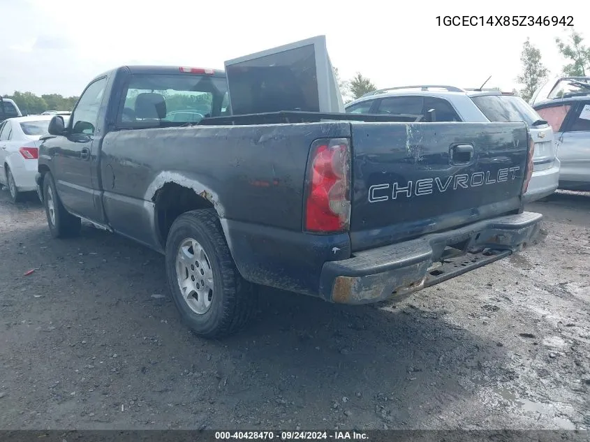 1GCEC14X85Z346942 2005 Chevrolet Silverado 1500 Work Truck