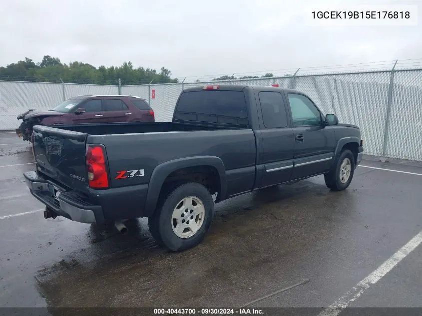 2005 Chevrolet Silverado 1500 Z71 VIN: 1GCEK19B15E176818 Lot: 40443700