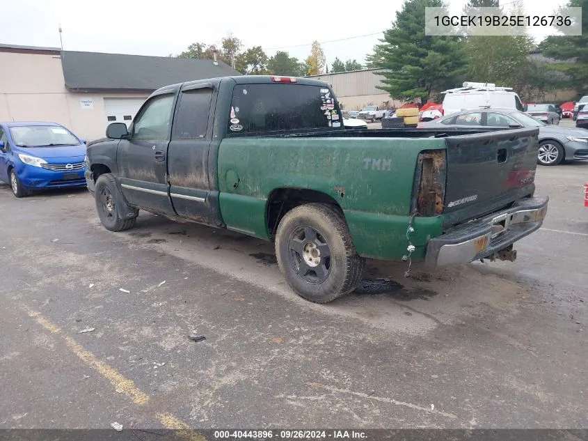 1GCEK19B25E126736 2005 Chevrolet Silverado 1500 Ls