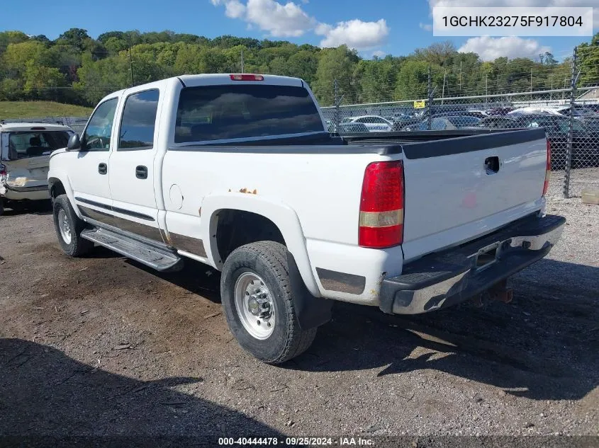 2005 Chevrolet Silverado 2500Hd Lt VIN: 1GCHK23275F917804 Lot: 40444478