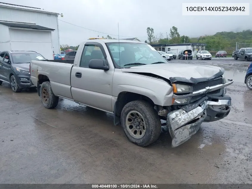 2005 Chevrolet Silverado K1500 VIN: 1GCEK14X05Z343942 Lot: 40449100