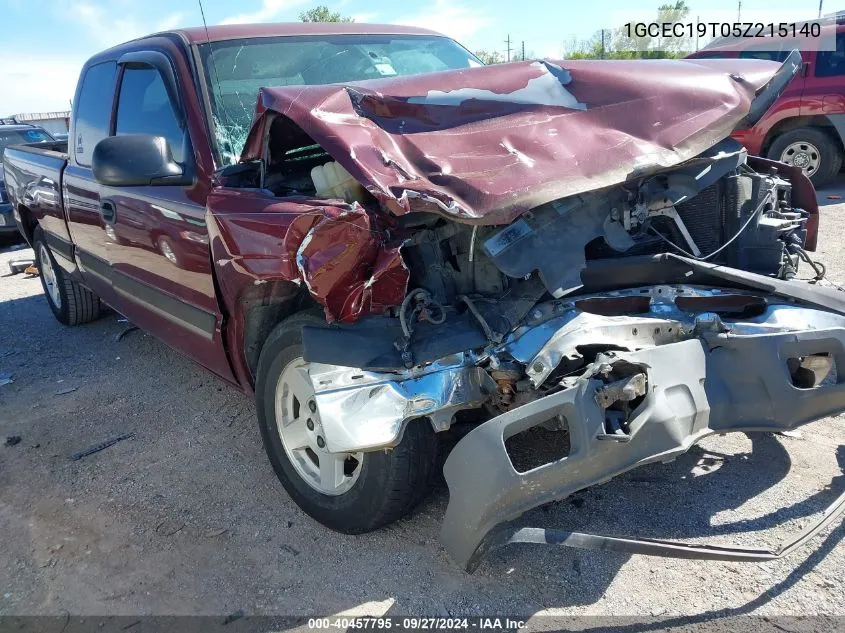 2005 Chevrolet Silverado 1500 Ls VIN: 1GCEC19T05Z215140 Lot: 40457795