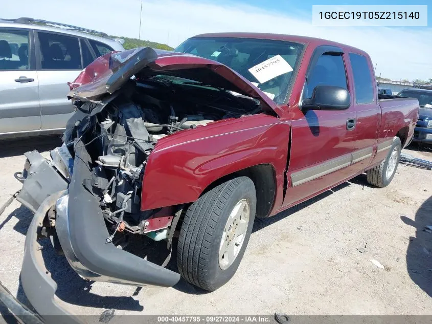 2005 Chevrolet Silverado 1500 Ls VIN: 1GCEC19T05Z215140 Lot: 40457795