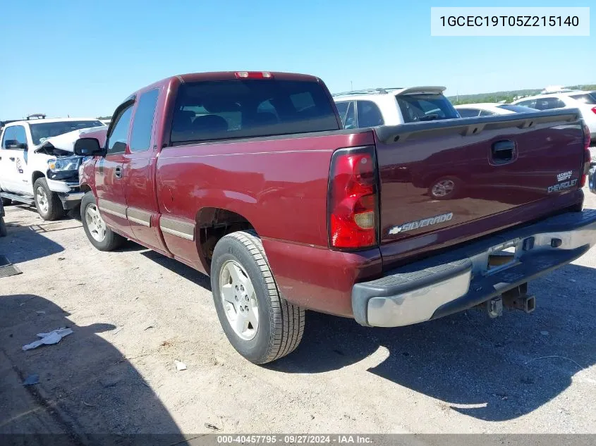 1GCEC19T05Z215140 2005 Chevrolet Silverado 1500 Ls