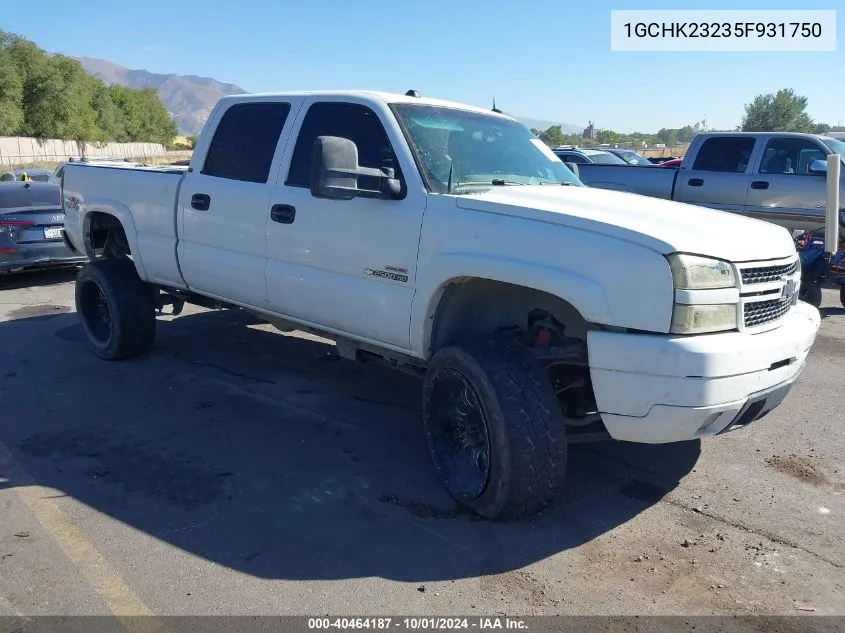 2005 Chevrolet Silverado 2500Hd Lt VIN: 1GCHK23235F931750 Lot: 40464187