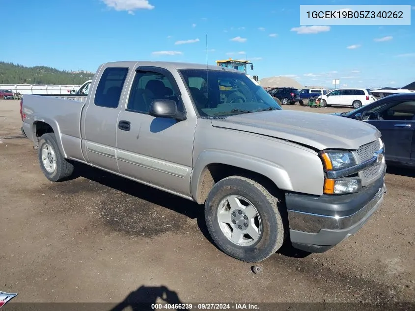 2005 Chevrolet Silverado 1500 Z71 VIN: 1GCEK19B05Z340262 Lot: 40466239