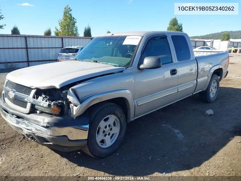 2005 Chevrolet Silverado 1500 Z71 VIN: 1GCEK19B05Z340262 Lot: 40466239