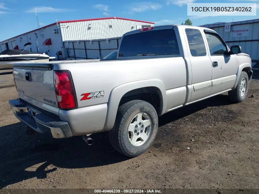 2005 Chevrolet Silverado 1500 Z71 VIN: 1GCEK19B05Z340262 Lot: 40466239