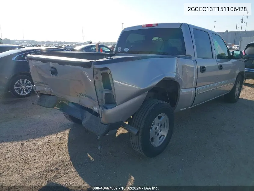 2005 Chevrolet Silverado 1500 Ls VIN: 2GCEC13T151106428 Lot: 40467507