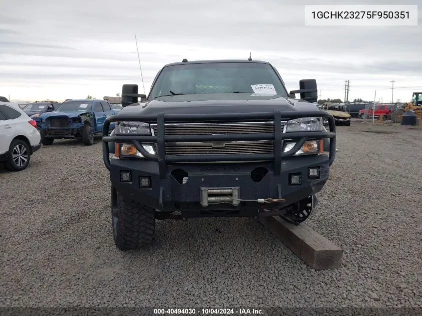 2005 Chevrolet Silverado 2500Hd Lt VIN: 1GCHK23275F950351 Lot: 40494030