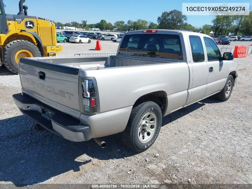 2005 Chevrolet Silverado 1500 Ls/Work Truck VIN: 1GCEC19X05Z249274 Lot: 40500794