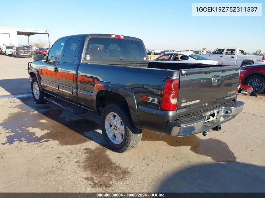 2005 Chevrolet Silverado 1500 VIN: 1GCEK19Z75Z311337 Lot: 40504604