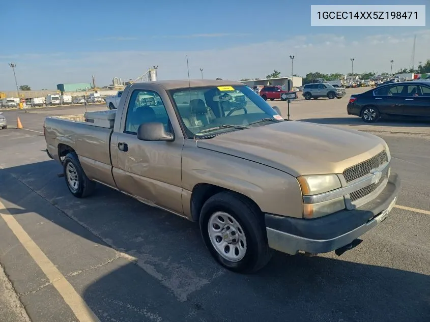 2005 Chevrolet Silverado C1500 VIN: 1GCEC14XX5Z198471 Lot: 40528817