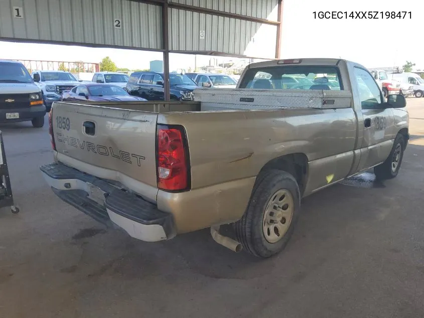 2005 Chevrolet Silverado C1500 VIN: 1GCEC14XX5Z198471 Lot: 40528817