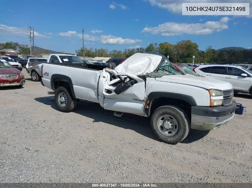 2005 Chevrolet Silverado 2500Hd Work Truck VIN: 1GCHK24U75E321498 Lot: 40537347