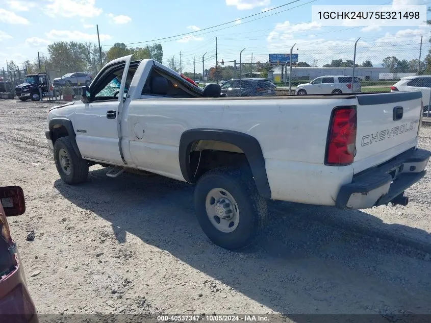 2005 Chevrolet Silverado 2500Hd Work Truck VIN: 1GCHK24U75E321498 Lot: 40537347