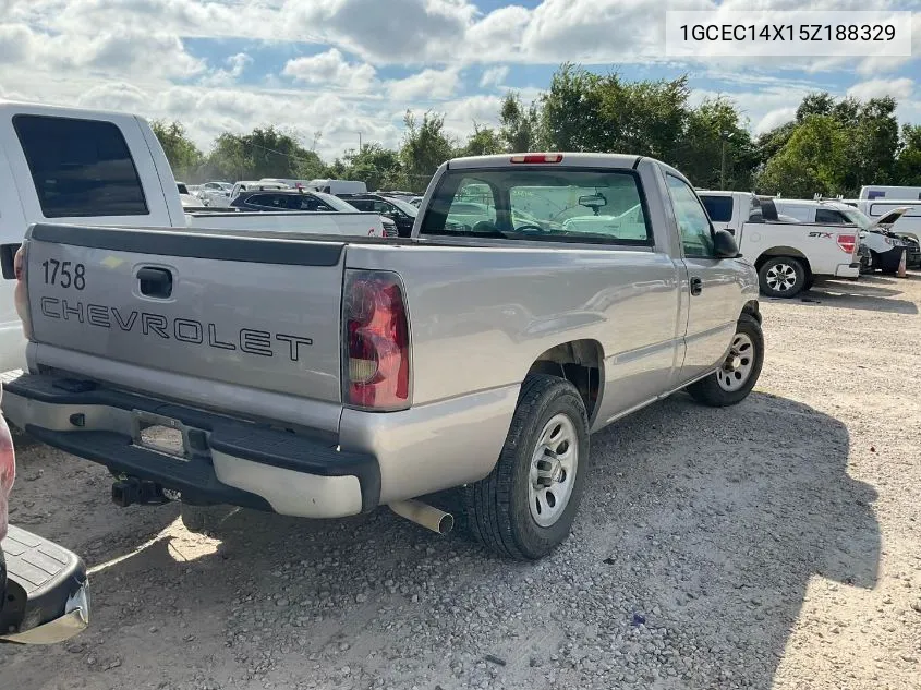 2005 Chevrolet Silverado 1500 Work Truck VIN: 1GCEC14X15Z188329 Lot: 40544044