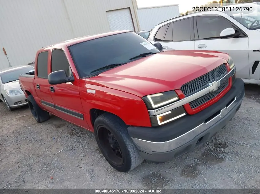 2005 Chevrolet Silverado 1500 Ls VIN: 2GCEC13T851126790 Lot: 40545170