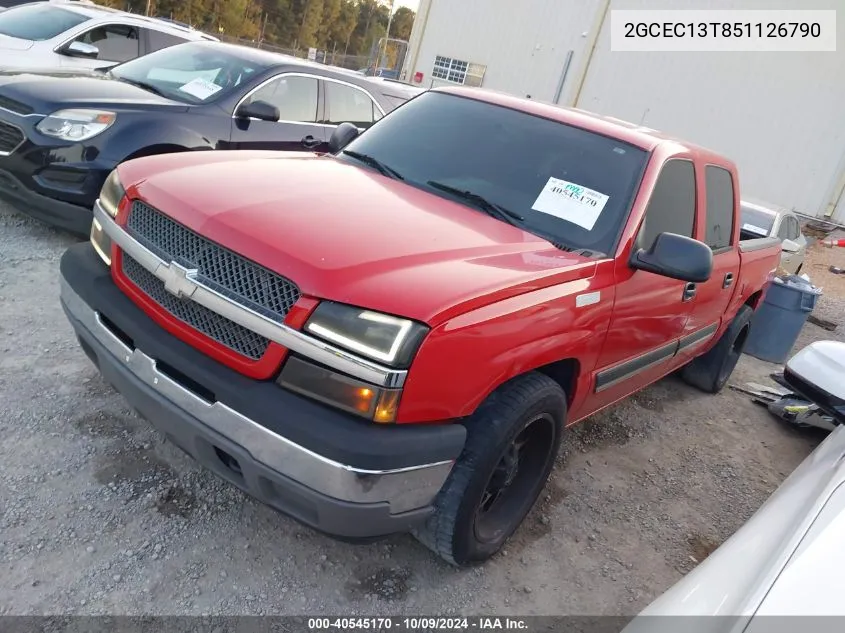 2005 Chevrolet Silverado 1500 Ls VIN: 2GCEC13T851126790 Lot: 40545170