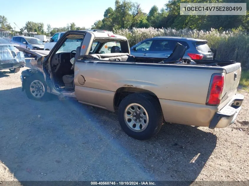 2005 Chevrolet Silverado 1500 VIN: 1GCEC14V75E280499 Lot: 40568745