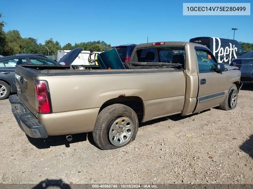 2005 Chevrolet Silverado 1500 VIN: 1GCEC14V75E280499 Lot: 40568745