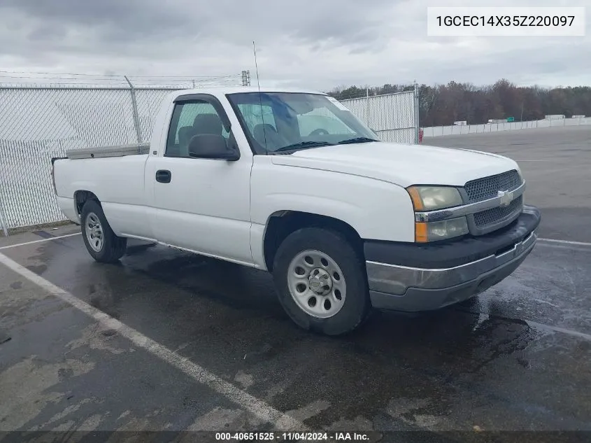 2005 Chevrolet Silverado 1500 Work Truck VIN: 1GCEC14X35Z220097 Lot: 40651525