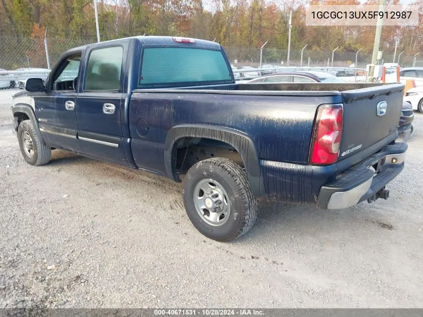 2005 Chevrolet Silverado 1500Hd Ls VIN: 1GCGC13UX5F912987 Lot: 40671531